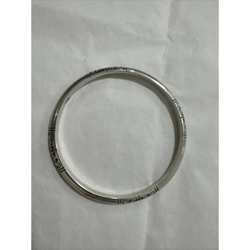 BRIGHTON -  Embossed Design 5mm Bangle Bracelet - 2.5